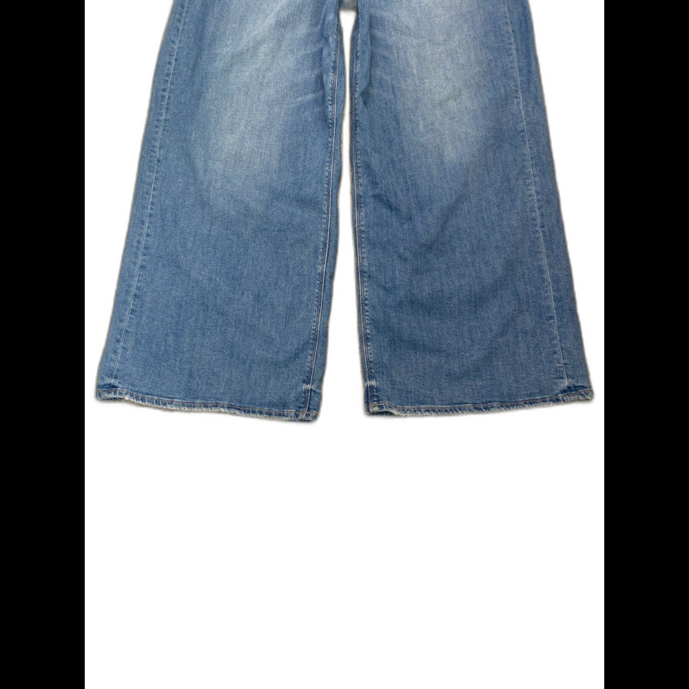 American Eagle Stretch Super High-Rise Baggy Wide Leg Ankle Jeans Size 16R - Picture 4 of 9